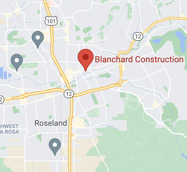 Blanchard Construction directions map image